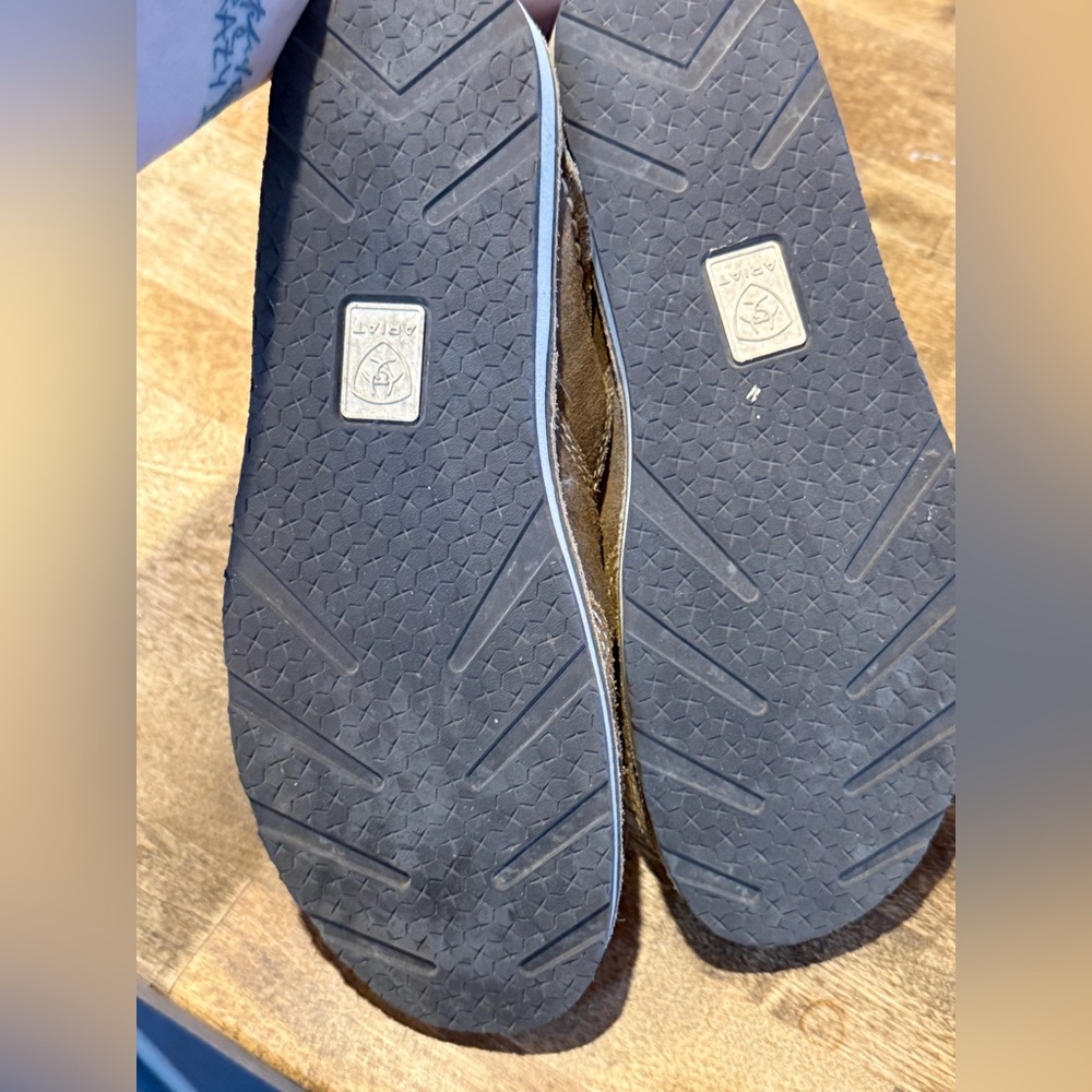 Women 6.5B Ariat Cruiser Patriot Slip On Leather Digital Camo USA America Flag - Picture 4 of 9